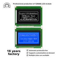 12864B LCD-Modul 128x64 Punkte Grafikdisplay mit chinesischer Schrift ST7920 IC Parallele Serielle Schnittstelle für Controller