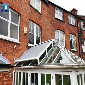 防紫外线电动智能铝亚克力织物天窗屋顶遮阳篷，用于阳光房和温室