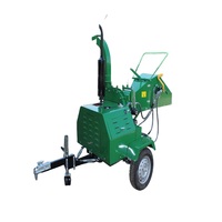 Ce Mobile 35HP Alimentation Hydraulique Jardin Foresterie Déchets Branches D'arbres Bûche Tambour Broyeur Broyeur Déchiqueteuse À Bois Machine