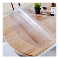 Nappe en PVC transparente Feuille de plastique rectangulaire imperméable et anti-brûlure Feuille de plastique rectangulaire en cristal doux