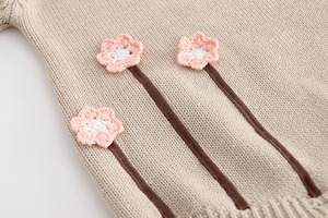 Peleles <span class=keywords><strong>de</strong></span> punto suave para niñas, ropa <span class=keywords><strong>de</strong></span> bebé, mono <span class=keywords><strong>de</strong></span> flores a la moda, trajes para niñas <span class=keywords><strong>de</strong></span> otoño e invierno, novedad - Product Image 5