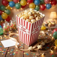 Boîte à popcorn personnalisée sur le thème d'Halloween, boîte à collation pliable, conteneur pour frites, bac de rangement