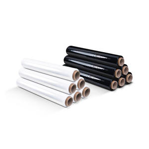 4 rollos de película elástica de plástico retráctil de paleta de Mano Negra de 18 "de ancho X 1500 pies Calibre 80 - Product Image 3