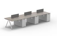 Poste de travail de bureau avec cloison en tissu pour personnel de bureau