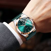 Reloj de Pulsera Binbond B102 102 Casual de Negocios para Hombre, Reloj de Lujo de Acero Inoxidable, Relojes de Vestir de Cuero para Hombre, Reloj de Cuarzo de Moda Masculina