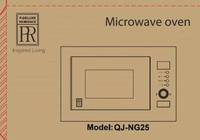 25 L built-in microwave hitam LED tampilan menu elektronik kontrol digital digenggam barbekyu dengan rak panggangan oven microwave