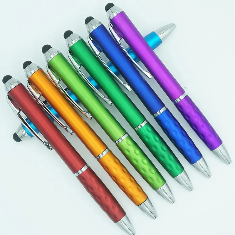 2021 conjunto de caneta metálica colorida, venda quente, corpo pintado com <span class=keywords><strong>stylus</strong></span> macio, conjunto de caneta caligrafia com logotipo promocional