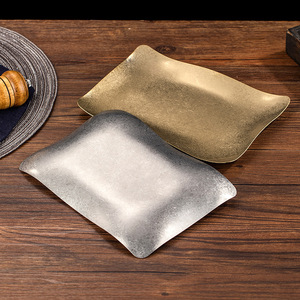 Plateau de barbecue en acier inoxydable, doré et argenté, rectangulaire, pour snacks, décoration artisanale, accessoires de cuisine, plateau à steak, service de snacks - Product Image 5