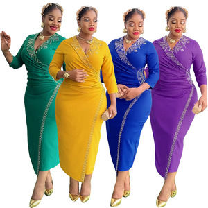 Abiti da Festa Oversize con Strass per <span class=keywords><strong>Donna</strong></span>, Stile Elegante e Alla Moda in Viola - Product Image 6