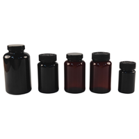Vente en gros de contenants en plastique ambré personnalisés avec logo, vides, 80 ml, pour vitamines, compléments alimentaires, médicaments, pilules, pour le stockage de capsules