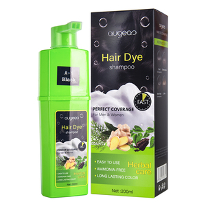 OEM fabricante de etiqueta privada a base de hierbas sin amoníaco cubierta blanca 200ml 3 en 1 tinte de cabello color champú para hombre y mujer - Product Image 1