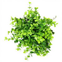 Daun Eucalyptus Simulasi 5 Cabang Tinggi 32cm Dekorasi Pernikahan Indoor/Outdoor Bunga Plastik Buatan