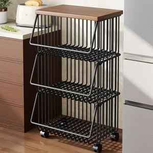 Étagère de rangement en métal rectangulaire, ouverte en dessus, empilable, avec roulettes, pour le rangement et l'organisation des articles - Product Image 1