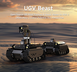 UGV บีสต์ PT PI4B ROS2อ่อนน้อมถ่อมตนชุดหุ่นยนต์ติดตามออฟโรดแบบโอเพนซอร์สตัวควบคุมคู่สำหรับ Raspberry Pi 4B/5 18650แบตเตอรี่ - Product Image 2