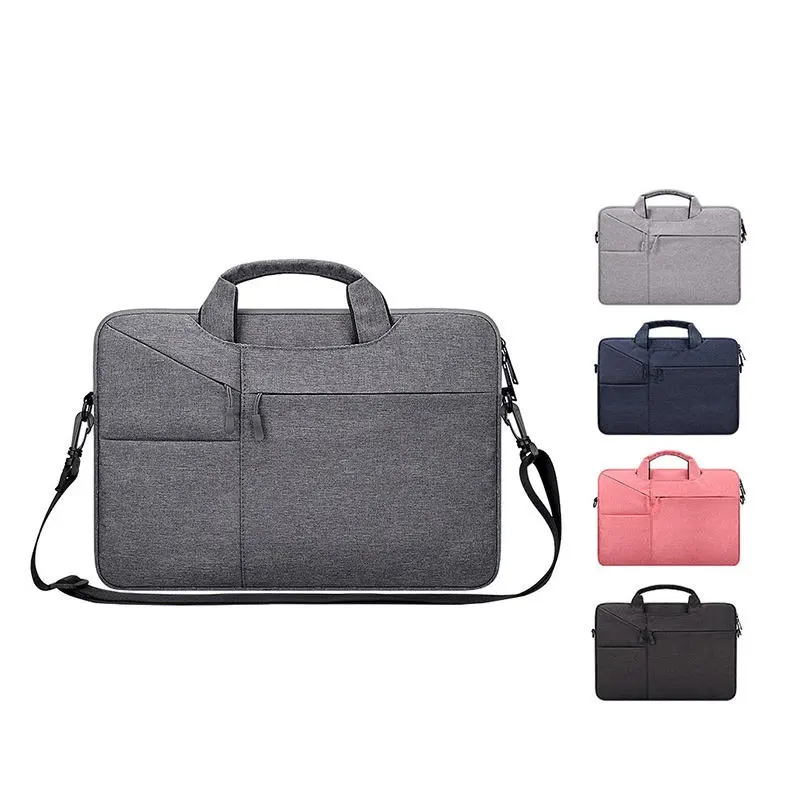 13 14 15.6 inch multi-pocket water proof zipper laptop messenger computer shoulder bag for men women office business briefcase