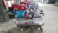 Compresseur d'air portable à essence YiBang 2,2 kW 6,5 CV 250 L/min 8 bars, réservoir de 60 L, refroidissement par piston, travaux de construction