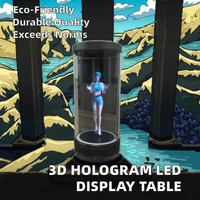 Nouvelle sortie Holotube Affichage holographique cylindrique 3D Écran transparent Créateur d'hologramme numérique extérieur