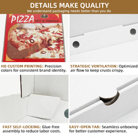 Boîte à pizza en carton ondulé personnalisée avec logo, emballage en carton alimentaire pour les pizzerias, les chaînes de restaurants et les services de restauration