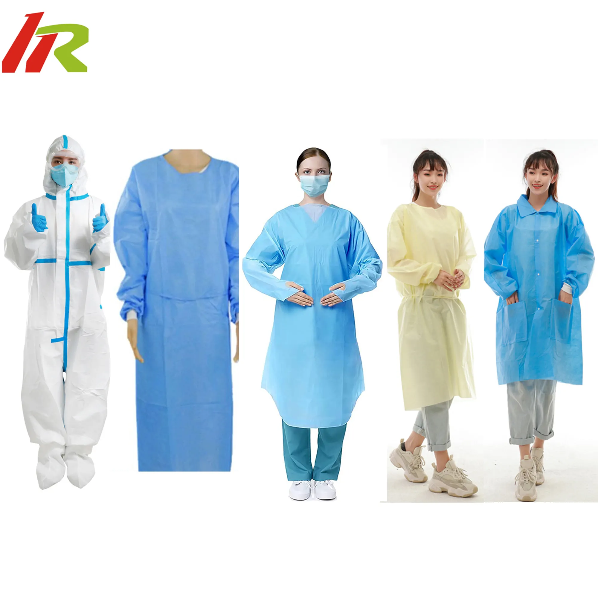 disposable PP SMS non woven new style medical scrub suit jogger pant medical scrub suit for men blue scrub suit