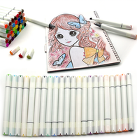 Stylo aquarelle double face non effaçable S1000 multicolore populaire en gros pour artistes, idéal pour le dessin et l'emballage en vrac