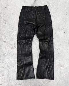 กางเกงยีนส์ทรงบูทคัทผู้ชายคุณภาพสูง เอวสูง ทรงปกติ สไตล์สตรีทแวร์ วินเทจ ทรงสลิม สำหรับฤดูหนาว ODM สีดำฟอก - Product Image 3