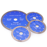 Disque diamanté turbo 4,5 pouces (115 mm) pour coupe à sec de carreaux de porcelaine, céramique et pierre frittée