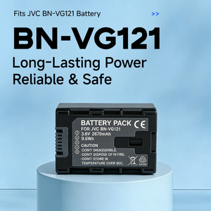 Batterie numérique pour appareil photo, pack de batteries rechargeables BN-VG121, batterie de remplacement |   Batterie 3.6V 2670mAh 9.6Wh pour caméscopes <span class=keywords><strong>JVC</strong></span> - Product Image 2