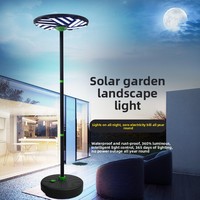Lampe solaire LED UFO IP65 pour jardin avec contrôle inductif, design mobile et forme circulaire pour usage extérieur