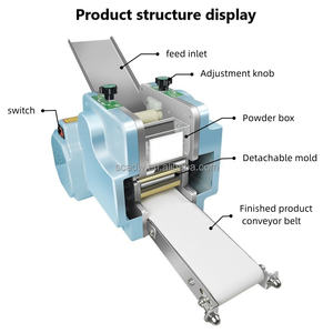 Mesin pembungkus pangsit otomatis <span class=keywords><strong>Mini</strong></span>, mesin penekan adonan Desktop kondisi baru Aplikasi pabrik tepung 1 tahun - Product Image 3