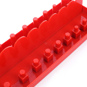 <b>Plastic</b> Sleeve Holder 3Pc Set Metric System Mechanic Tool Organizer Storage Rack Red - Product Image 4
