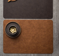 Tabletex Vente en gros, lot de 6 sets de napperons de table en cuir, style classique, résistants à la chaleur, antidérapants, lavables, isolants