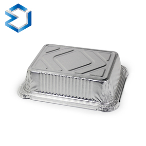 Boîtes en aluminium de 1,5LB 700ML bon AFC rectangulaire <span class=keywords><strong>jetable</strong></span> <span class=keywords><strong>four</strong></span> micro-ondes plateau <span class=keywords><strong>plat</strong></span> pour restaurant utilisation cuisson conviviale - Product Image 4