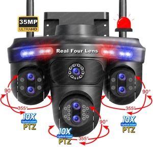 7Lens 4Screens Max Ultra HD 18K 35MP 3PTZ 30X Optical Zoom Outdoor Wifi IP <b>CCTV</b> Security Network <b>Wireless</b> Cameras Surveillance - Product Image 1