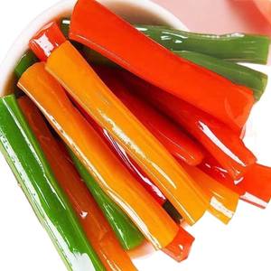 Bâtonnets de sucre enrobés d'acide Q Bar, saveur de bonbons gélifiés fruités, faible teneur en sucre, bonbons nostalgiques, en-cas, paquets individuels, décorations de célébrités - Product Image 5