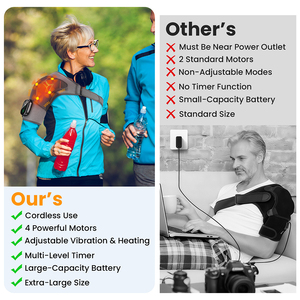 4 Vibrations motor Massage gürtel Schulter schmerz linderung Wickel Akku Elektrisch beheiztes Schulter massage gerät - Product Image 4