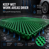 Grille modulaire en PP pour lavage de voitures, à emboîtement, sans excavation, pour atelier de detailing automobile