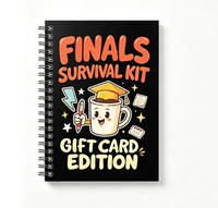Carnet de notes spirale « Carte-cadeau de survie universitaire » – Journal de remise en main de la diplôme pour les premiers années universitaires