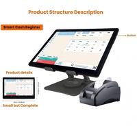 Terminal POS Android con Pantalla Táctil de 10.1 Pulgadas, Impresora y Soporte Plegable, 4GB+64GB, para Comercio Minorista y Restaurantes, OEM/ODM