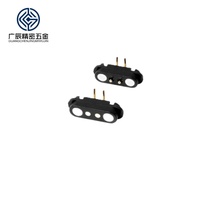 2.54 MM Spring Loaded Male Female Bend Nylon Housing 2P 3P 4P 5P Waterproof Magnetic Pogo Pin Connector