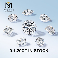 Gemas Messi Diamante suelto Corte redondo D VVS 0.5ct-2ct Excelente diamante cultivado en laboratorio