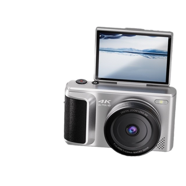 M3 4K Digital Camera and 16X Digital Zoom Camera 64 Megapixel 3-inch Flip Screen with Flash for Voice Controlled Shooting