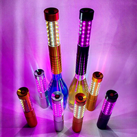 Bâton lumineux LED stroboscopique rechargeable en alliage coloré de 23 cm pour bouteille de champagne, idéal pour bars, Halloween et discothèques