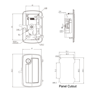 Khóa cửa sau xe TriMark màu đen kèm 2 chìa khóa, cùng mẫu khóa xe - Product Image 6