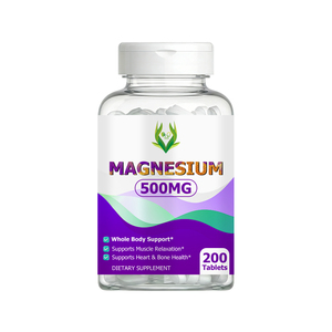 Factory Wholesale 500mg Magnesium Tablet Support Muscle Relaxation Promote Heart Health Magnesium <b>Supplement</b> Bone Support Tablet - Product Image 1