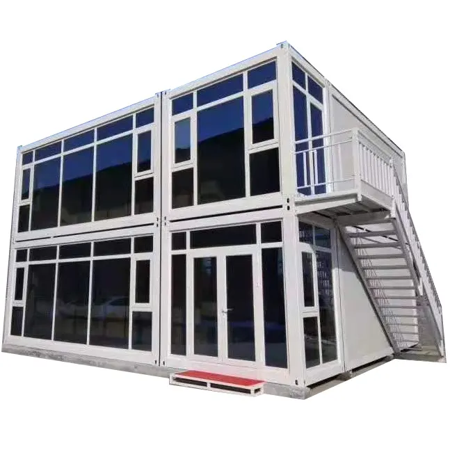 Custom Logo Sound Insulation Container House Prefab Flat Pack Windproof Houses Flat Pack Moveable Container House