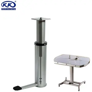 Factory Direct Sale Pneumatic Aluminum Lifting Desk Single Leg For Outdoor Dinner Table