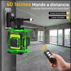 Niveau <span class=keywords><strong>laser</strong></span> professionnel à faisceau vert 16 lignes, idéal pour la menuiserie, la pose de carrelage et la construction murale - Product Image 6