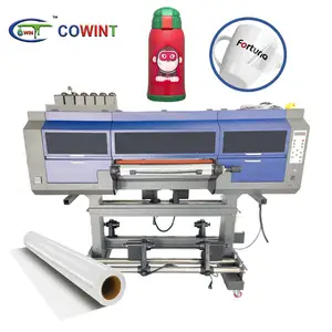 Cowint multicolore 60cm uv dtf stampante dtf uv uv a getto d'inchiostro flatbed stampante roll to roll 60cm pellicola adesivo macchina stampante