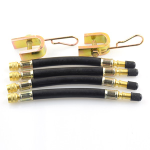 Kit de tubes d'extension de valve 140 mm avec pinces métalliques pour réparation et gonflage des pneus pleins de scooter - Product Image 3