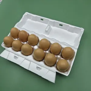 Foam Egg Cartons Custom Kitchen Freshness Foam Egg Tray Packaging Box 12 Pcs Egg Packaging Box For Sale